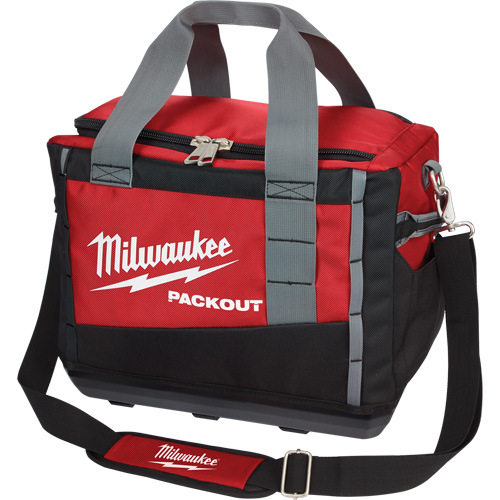 Packout Tool Bag, Ballistic Nylon, 2 Pockets, Black/Red Quali-T-Solutions