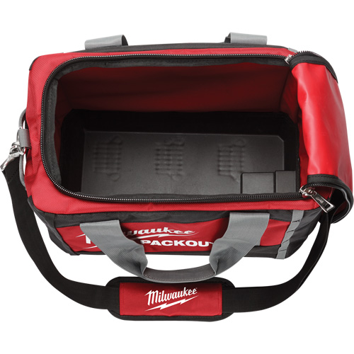 Packout Tool Bag, Ballistic Nylon, 2 Pockets, Black/Red Quali-T-Solutions