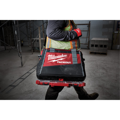 Packout Tool Bag, Ballistic Nylon, 2 Pockets, Black/Red Quali-T-Solutions
