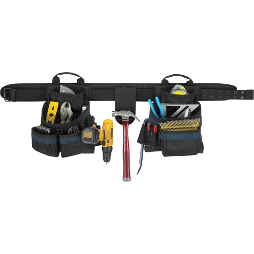 Ceinture &agrave; outils pour &eacute;lectricien, Polyester, Noir Quali-T-Solutions
