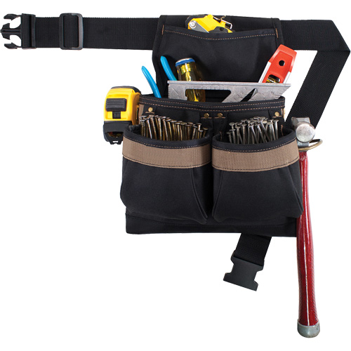 Petite ceinture &agrave; outils de luxe, Polyester, Noir Quali-T-Solutions