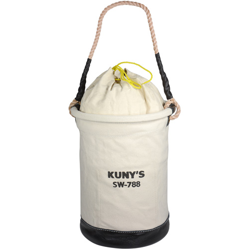 Sac &agrave; outils avec sommet style parachute, 11-1/2" lo x 11-1/2" la x 16" h, Toile, Beige Quali-T-Solutions