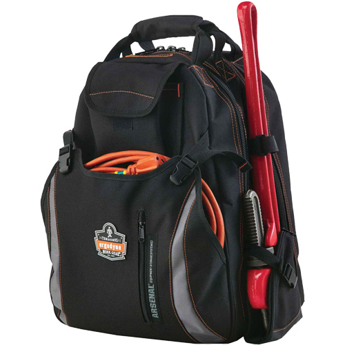 Sac &agrave; dos pour outils 5843 Arsenal, 13-1/2" lo x 8-1/2" la, Noir, Polyester Quali-T-Solutions