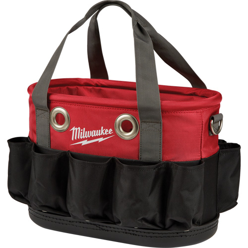 Sac ovale utilitaire, Nylon balistique, 24 pochettes, Noir/Rouge Quali-T-Solutions