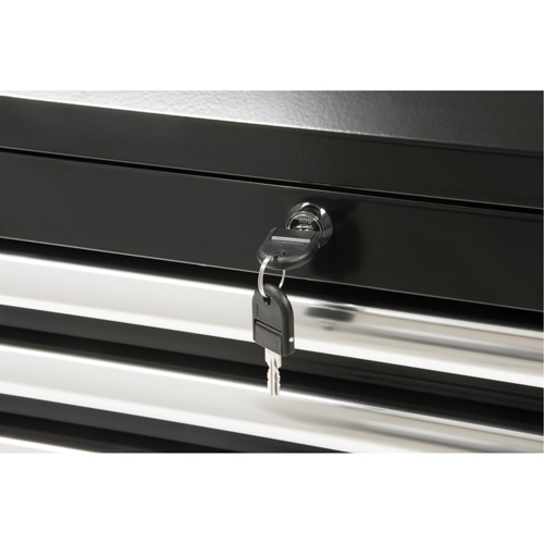 Coffre &agrave; outils industriel, 26" la, 4 tiroirs, Noir Quali-T-Solutions