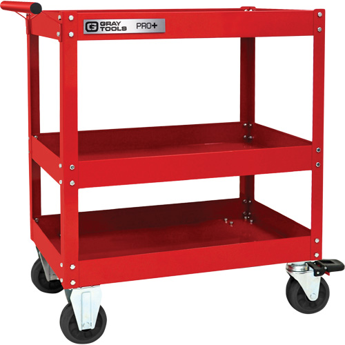 Chariot utilitaire robuste s&eacute;rie PRO+, 3 tiers, 30-1/5" x 38-1/3" x 19-1/2" Quali-T-Solutions