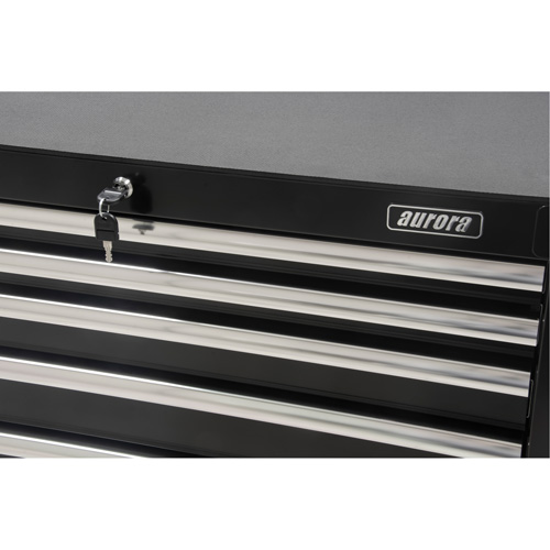 Industrial Tool Cart, 6 Drawers, 39" W x 20-4/5" D x 38-1/2" H, Black Quali-T-Solutions
