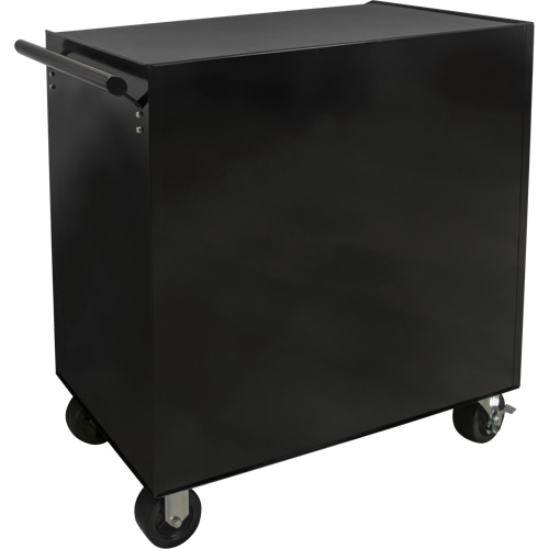 Industrial Tool Cart, 6 Drawers, 39" W x 20-4/5" D x 38-1/2" H, Black Quali-T-Solutions