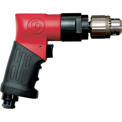 Non-Reversible Drills, 21 CFM, 1/4" NPTF, 89 dBA, 3/8" Chuck, Keyed Quali-T-Solutions