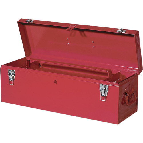 TB26 Steel Hand Tool Box, 8-3/4" D x 26" W x 9-3/8" H, Red Quali-T-Solutions