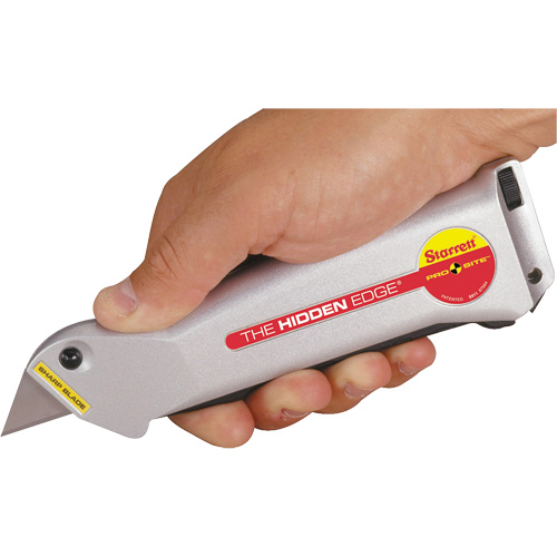 Couteau Hidden Edge, 19 mm, Acier, Prise en Aluminium Quali-T-Solutions