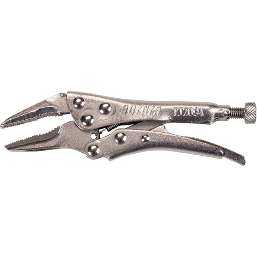 Locking Pliers with Wire Cutter, 4" Length, Long Nose Quali-T-Solutions