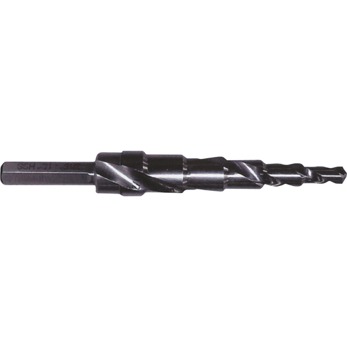 Foret &eacute;tag&eacute; progressif, 1/8" - 1/2", Incr&eacute;ments de 1/32", Acier rapide Quali-T-Solutions