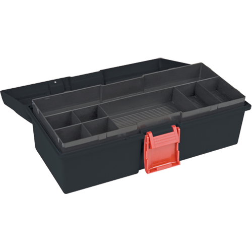 Coffre &agrave; outils robuste, 15" la x 7" p x 5-1/2" h, Noir Quali-T-Solutions