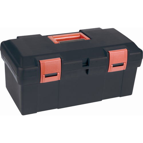 Coffre &agrave; outils robuste, 17-1/2" la x 9-1/2" p x 8" h, Noir Quali-T-Solutions