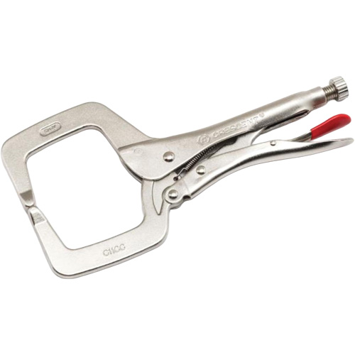 Pince-&eacute;tau en C &agrave; embouts r&eacute;guliers, Longueur 18", Pinces serre-joints Quali-T-Solutions