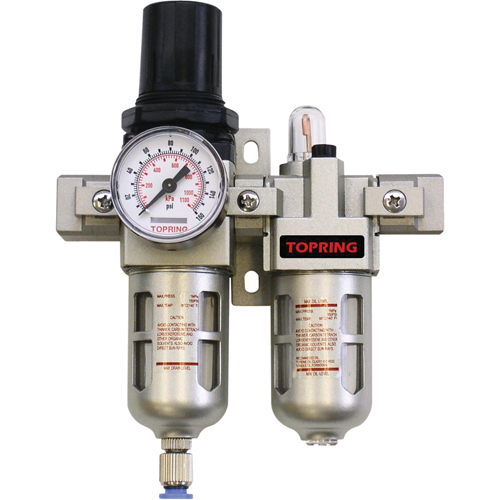 Airflo Compact Filter/Regulator & Lubricator (Gauge Included), 1/4" NPT Quali-T-Solutions