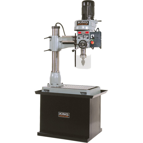 Radial Drilling Machine with Stand, 1/2" Chuck, 5 Speed(s), 19-5/8" W x 21-5/8" L, #3 Morse Quali-T-Solutions