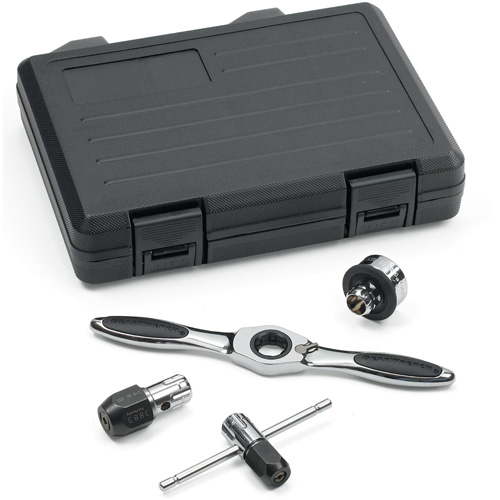 Jeu d'accessoires pour taraud &agrave; cliquet & tourne-fili&egrave;re , 5 Morceaux Quali-T-Solutions