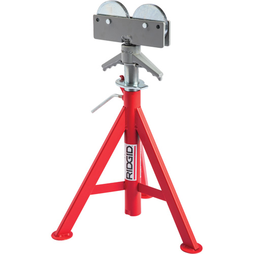 Roller Head Low Pipe Stand #RJ-98, 59-104 cm Height Adjustment, 12" Max. Pipe Capacity, 1000 lbs. Max. Weight Capacity Quali-T-Solutions