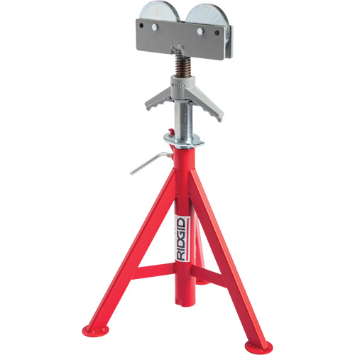 Roller Head Low Pipe Stand #RJ-98, 59-104 cm Height Adjustment, 12" Max. Pipe Capacity, 1000 lbs. Max. Weight Capacity Quali-T-Solutions