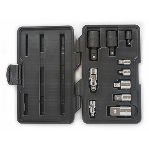 10-Piece 1/4", 3/8" & 1/2" Drive Universal Joint and Adapter Set Quali-T-Solutions