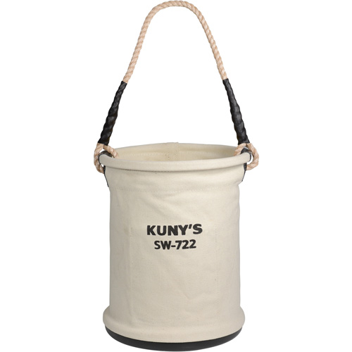 Heavy-Duty Buckets, 11" L x 11" W x 16" H, Canvas, Beige Quali-T-Solutions