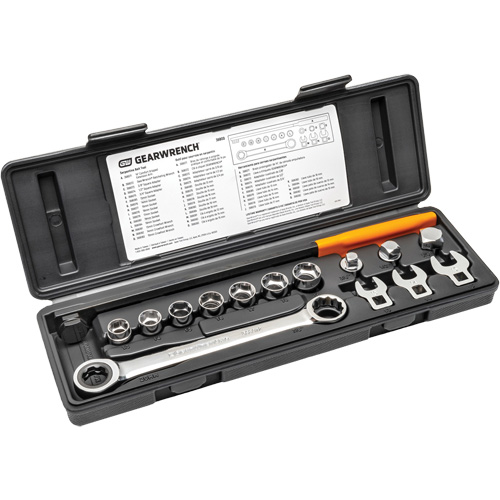 Ensemble d'outils &agrave; rochet avec ceinture serpentine 15 mcx Quali-T-Solutions