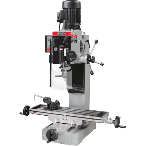 PERCEUSE/FRAISEUSE,ETABLI,BOITE ENGRENAGE, 6 vitesses, Cap. De forage 1-1/4" Quali-T-Solutions