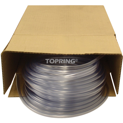 Tubing, Air/Water, 0.625" OD x 100' L, PVC, Clear, 30 PSI @ 20°C Quali-T-Solutions