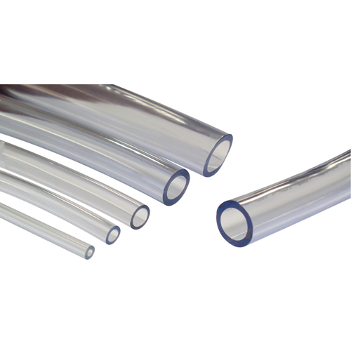 Tubing, Air/Water, 0.5" OD x 100" L, PVC, Clear, 55 PSI @ 20°C Quali-T-Solutions