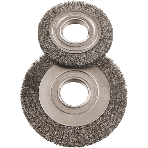 Brosses rotatives grand format 6", 6" dia., Fils 0,014", Arbre 2" Quali-T-Solutions