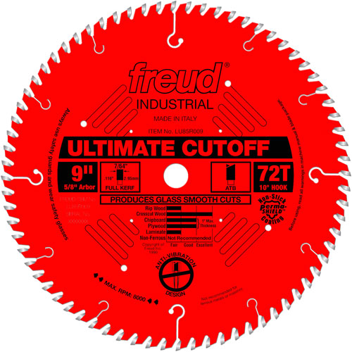 Lames de scie industrielle TCS - finition et coupe en travers, 9", 72 dents, Pour Bois Quali-T-Solutions