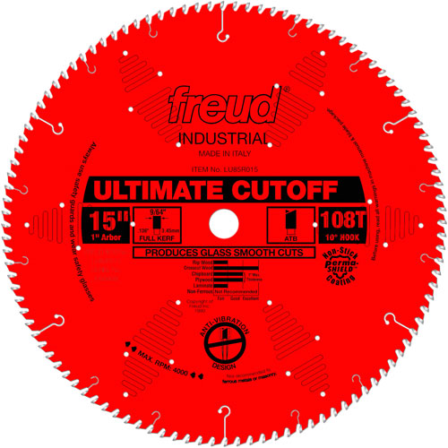 TCS Industrial Saw Blade - Crosscut & Finishing, 15", 108 Teeth, Wood Use Quali-T-Solutions