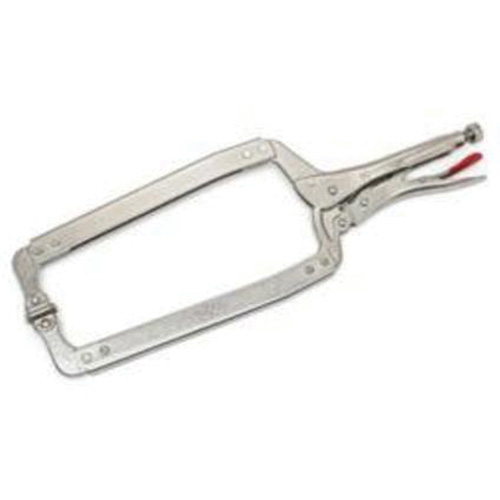 Pince-&eacute;tau en C avec plaquettes pivotantes, Longueur 18", Pinces serre-joints Quali-T-Solutions