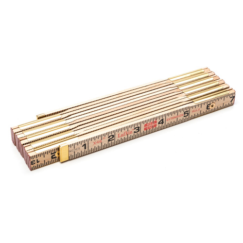 R&egrave;gle pliante, 6' lo, Bois, Graduations de 1/16" Quali-T-Solutions
