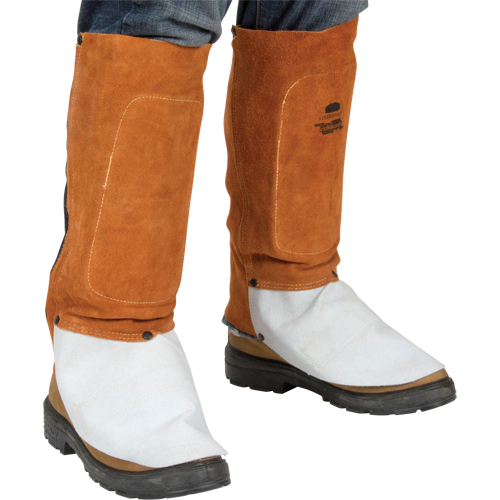 Leather Spats, 14" L, Lava Brown Quali-T-Solutions