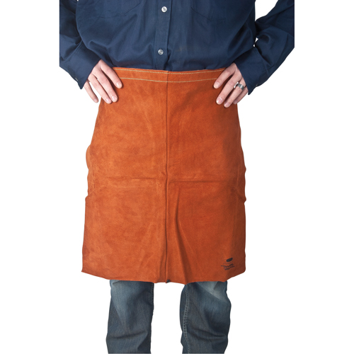 Leather Apron, Waist, 24" L, Lava Brown Quali-T-Solutions