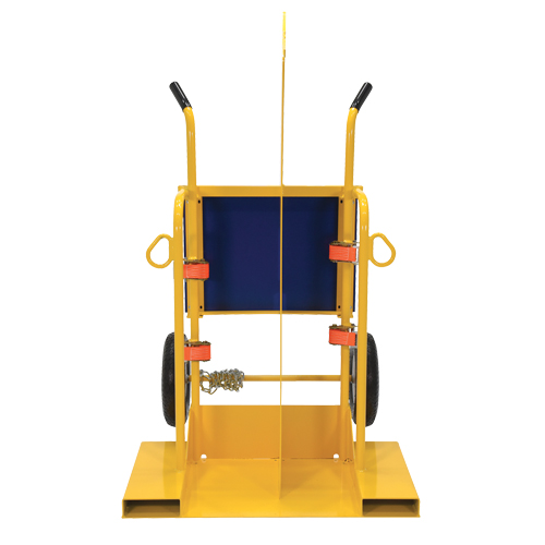 Chariot pour chalumeau et bouteille de soudage, Roues Pneumatique, Base de 24" la x 19-1/2" lo, 500 lb Quali-T-Solutions