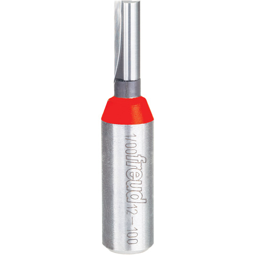 Router Bit - Double Flute Straight Bit, 1/4" Dia., 1" H, 2-3/8" L, 1/2" Shank Quali-T-Solutions