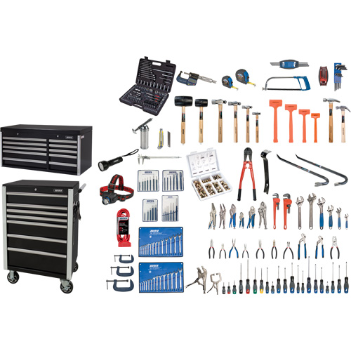 Ensemble d'outils ultime avec coffre en acier et chariot, 358 morcea Quali-T-Solutions