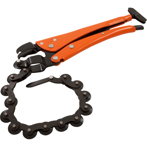 Locking Chain Pipe Cutter Pliers, 12-1/2" Length, Omnium Grip Quali-T-Solutions
