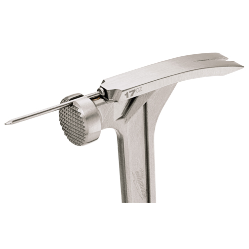 Marteau de charpente &agrave; face usin&eacute;e, 17 oz, Prise en Acier plein, 16-1/8" lo Quali-T-Solutions