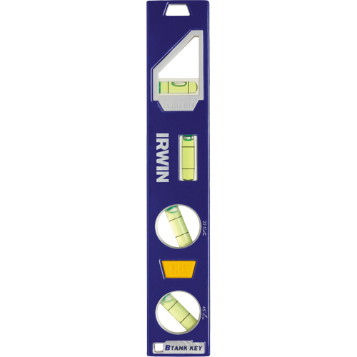 Niveau torpille robuste de s&eacute;rie 250, 9" lo, Aluminium, 4 fioles, Magn&eacute;tique Quali-T-Solutions