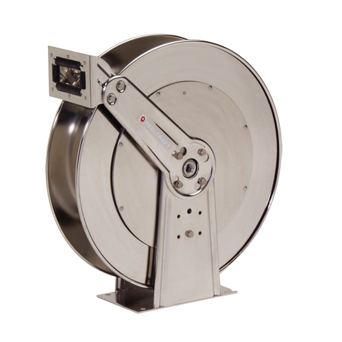 Stainless Steel Hose Reel, Single Hose, 10-1/2" W x 24" D x 25-3/8" H Quali-T-Solutions
