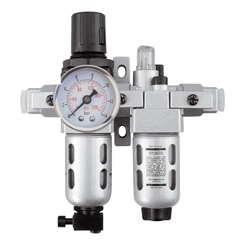 Filtre/r&eacute;gulateur et lubrificateur d'air modulaire (manom&egrave;tre compris), 1/4" NPT Quali-T-Solutions