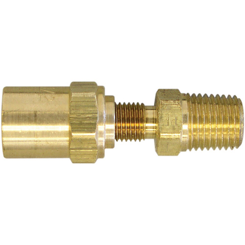 1/4" NPT Reusable Hose Fitting, 5/8" Dia., Brass Quali-T-Solutions