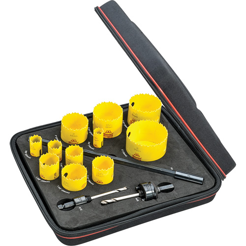 Industrial Hole Saw Kit, 14 Pieces Quali-T-Solutions