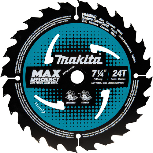 Carbide-Tipped Circular Saw Blade, 7-1/4", 24 Teeth, Wood Use Quali-T-Solutions