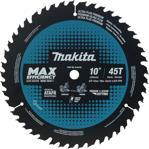 Lame de scie &agrave; onglets, 10", 45 dents, Pour Bois Quali-T-Solutions
